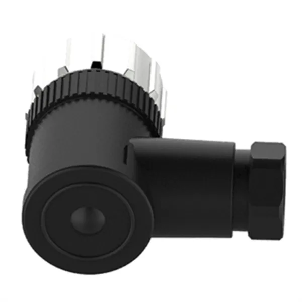 Label customized right angle 4 pin female M12 wireable connector with A coding metal lock PG7 cable gland