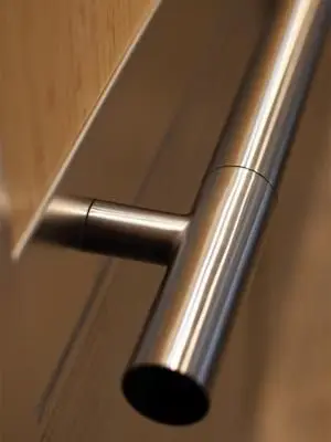 Rose gold stainless steel stair railing