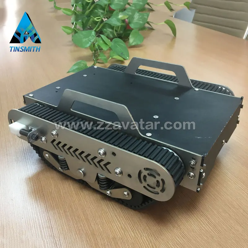 Robotic chassis remote control small vehicle rubber track