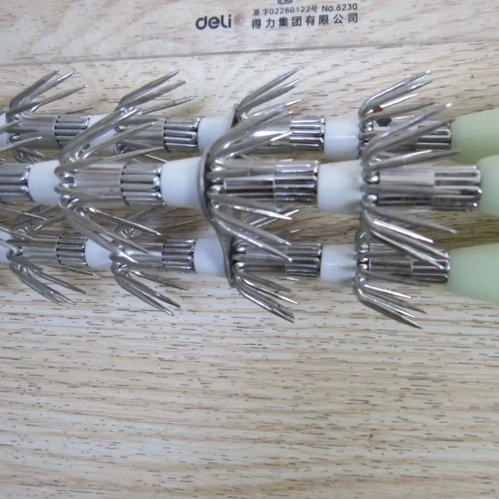 
three line fishing stainless steel big squid hooks 