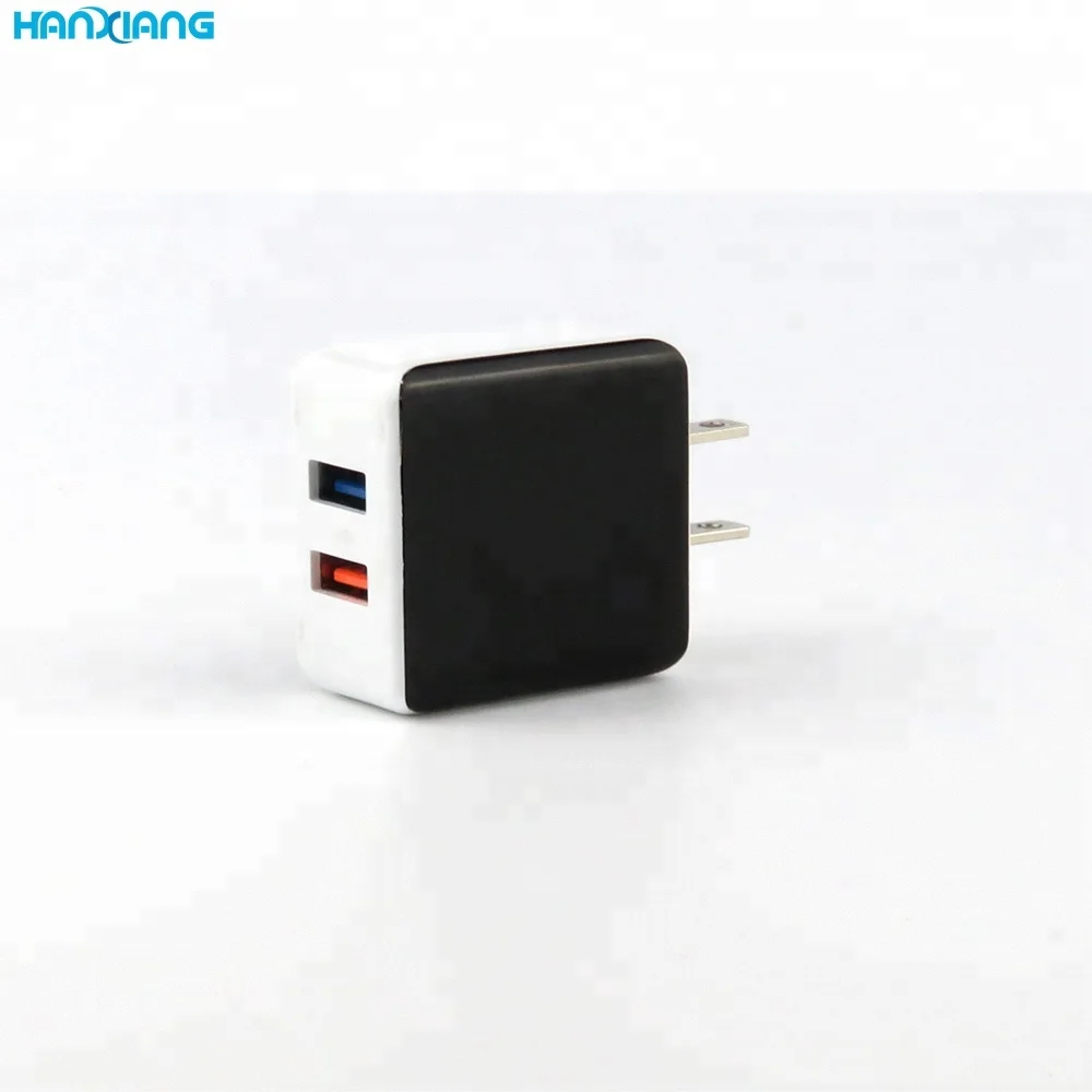 Phone Accessories Flat Mobile Phone Charger 2.1A 2 USB Port Plugs Travel Charger For Iphone