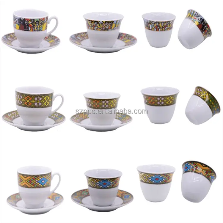 28pcs Jebena ceramic Ethiopian coffee Set cawa cup set for saba coffee