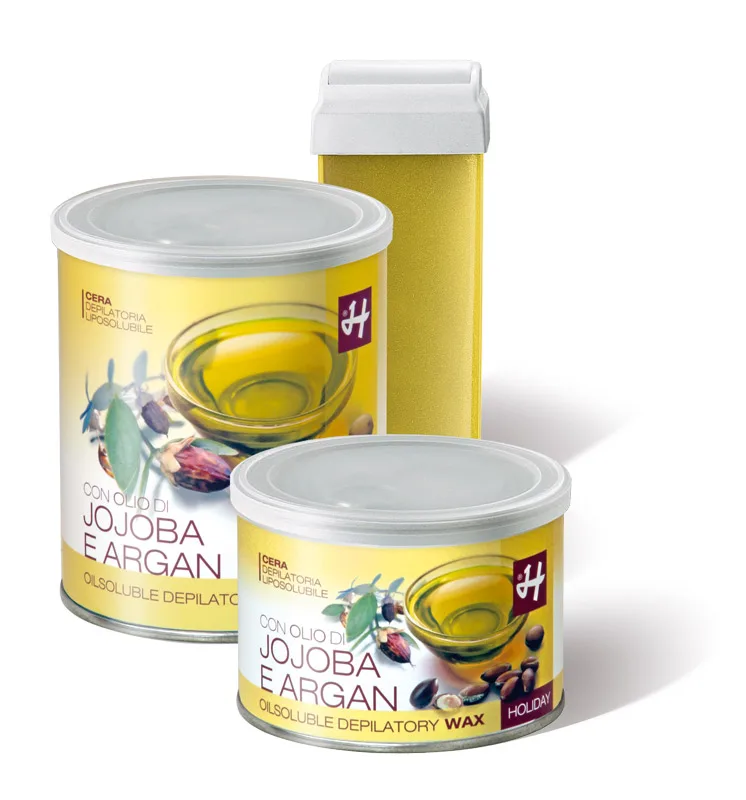 Депиляционный воск для профессионального удаления волос, воск мягкий, Сделано в Италии, воск жожоба и Аргана