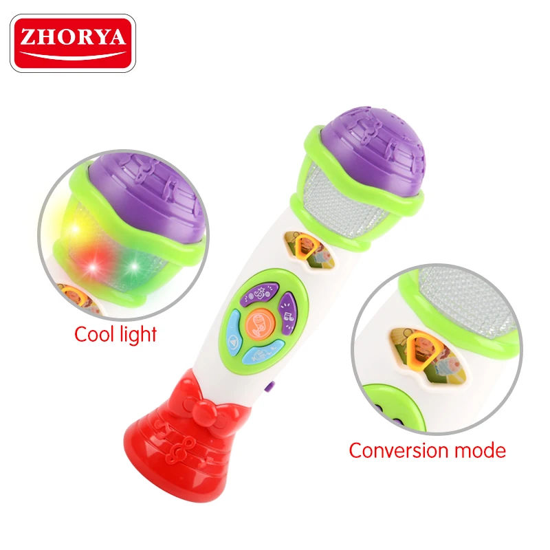 Музыкальные инструменты Zhorya с аккумулятором для детей, образовательная игрушка, микрофон с голосовым преобразователем