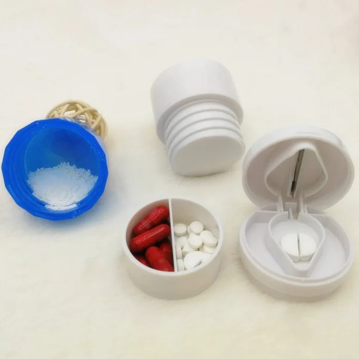 Fashion Efficient Pill Crusher Chopper Splitter Storage Pill Box