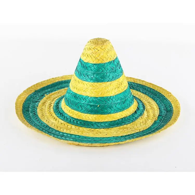 
2020 New Style Logo Custom Plain Mexico Straw Sombrero Hat Wholesale 