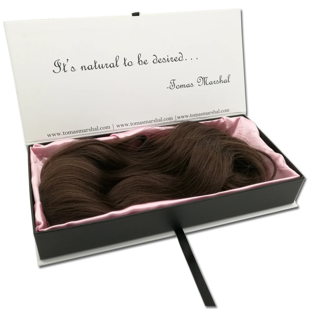 Custom logo luxury weave bundle hair extension packaging box