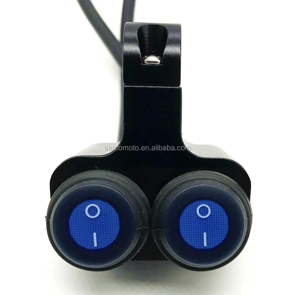 Waterproof 12v 22mm Aluminium Alloy Motorcycle Handlebar Fog Light Switch