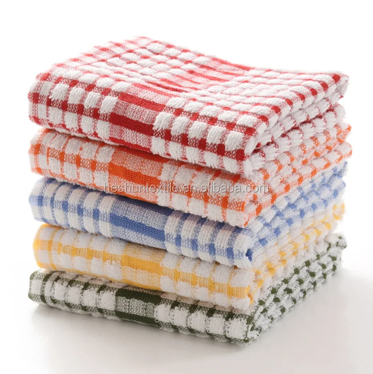 Chinese supplier 100% cotton yarn dyed jacquard kitchen cleaning towel