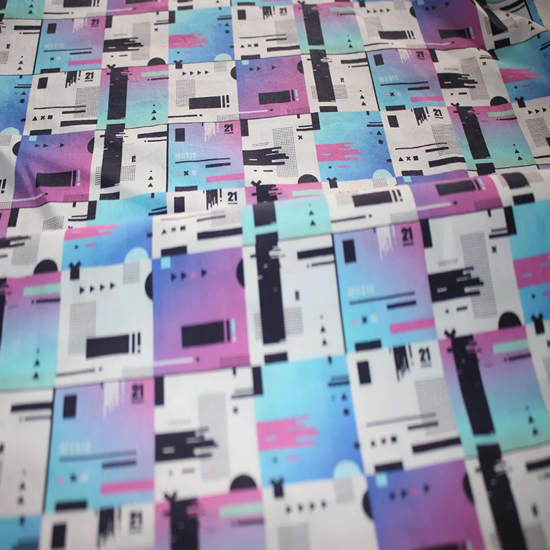 
Custom digital print 100% cotton fabric for baby cloth 