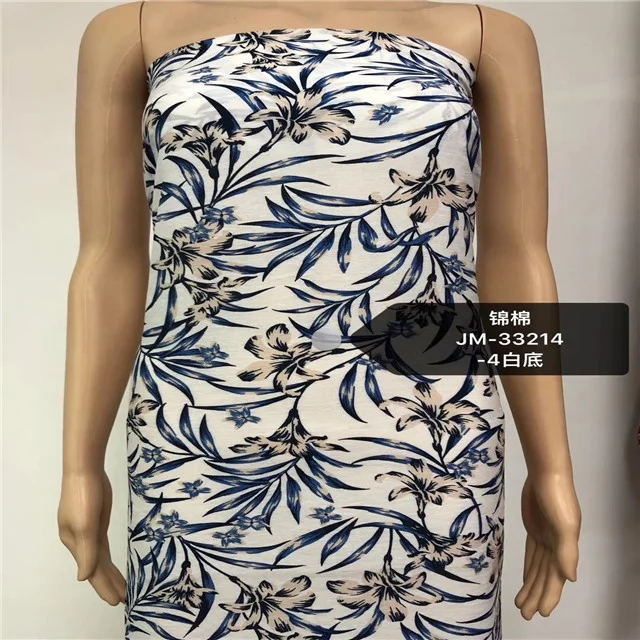 
Summer feelings cotton nylon printed cloth manufacturer womens dress material fabric 