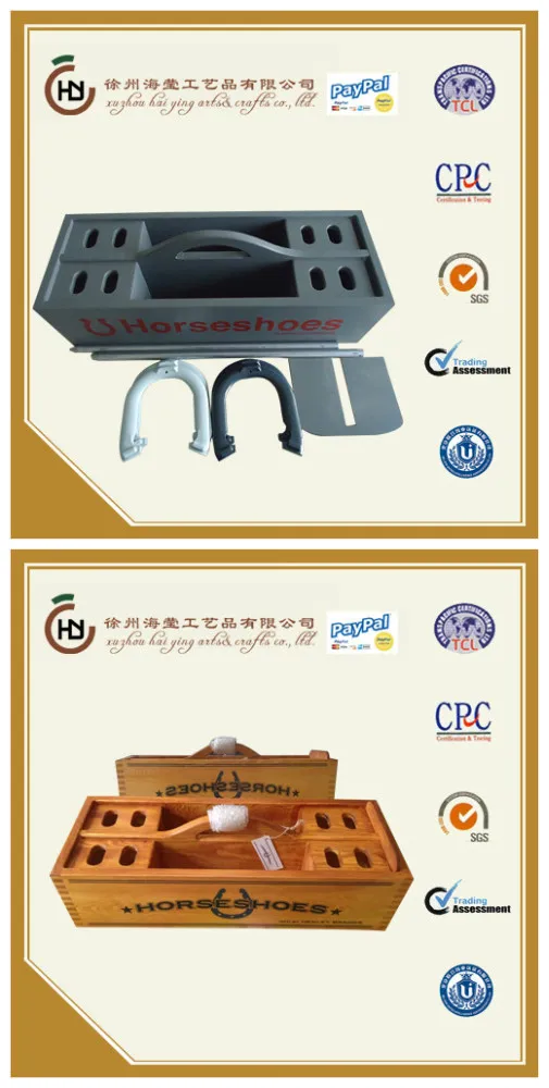 Set Of Sportcraft Horseshoes Pitching Game In Wooden Case