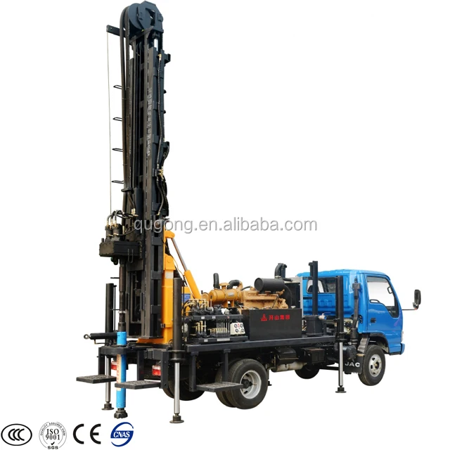 truck mounted portable borehole water well drilling rig machine