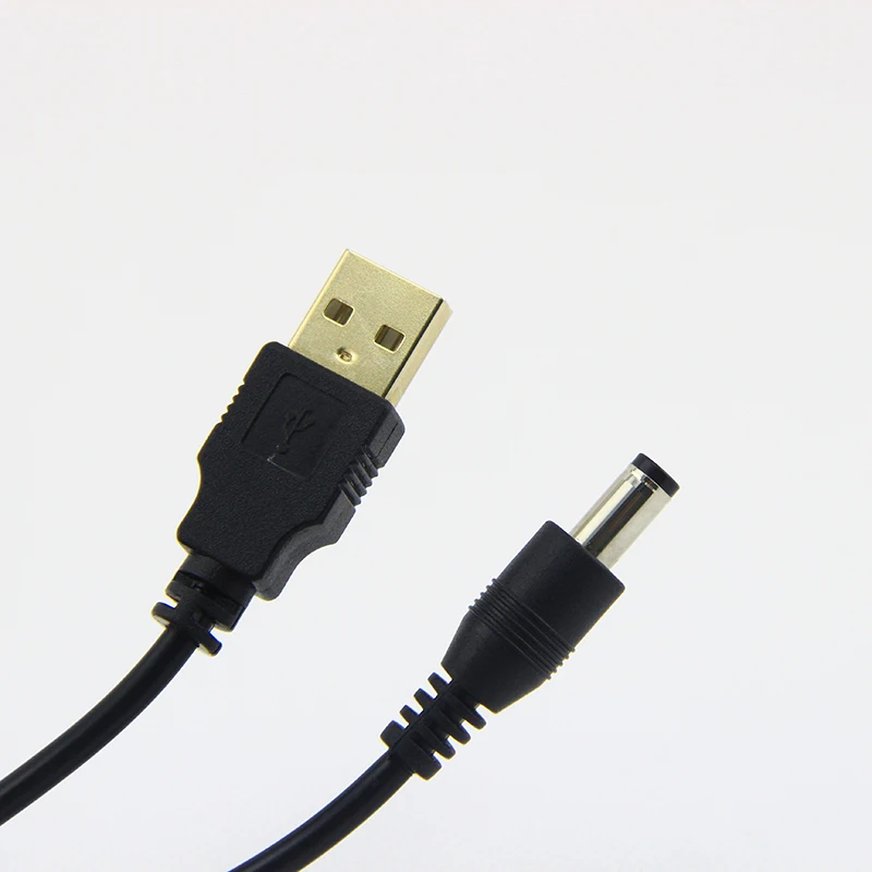 USB A M to DC5521 M cable DC5525 5 Volt DC Jack Power Cable