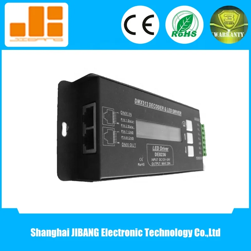 High Frequency Pwm Signal 5000 Hz Pwm 4 Channel Dmx512 Led Driver(pn:de8236)