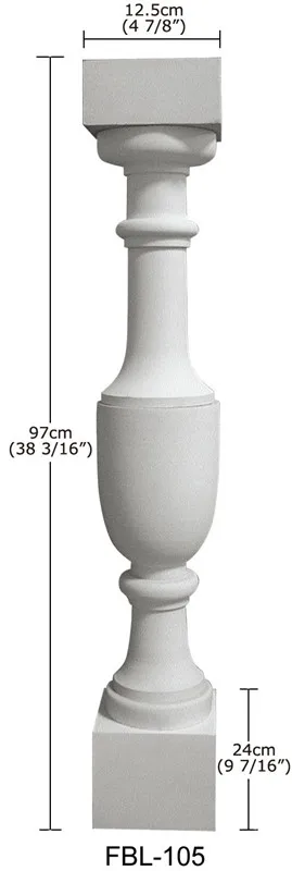 Polyurethane high-grade building decoration New modern design pu balcony hand rails