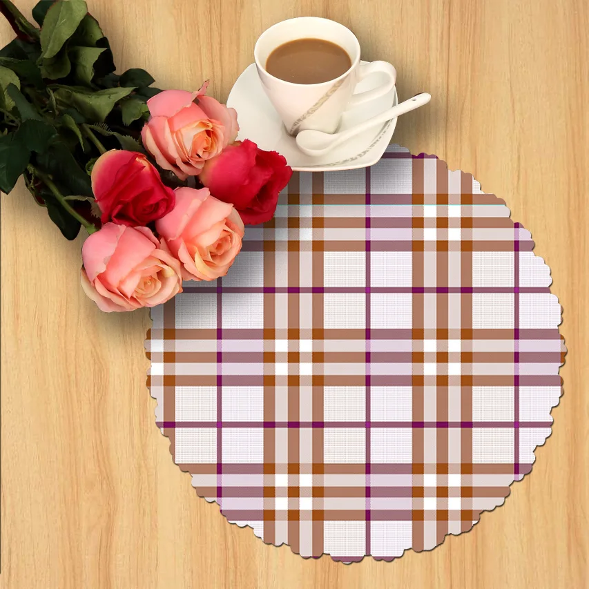 40cm round circle placemat, clear plastic placemat, dining table place mat