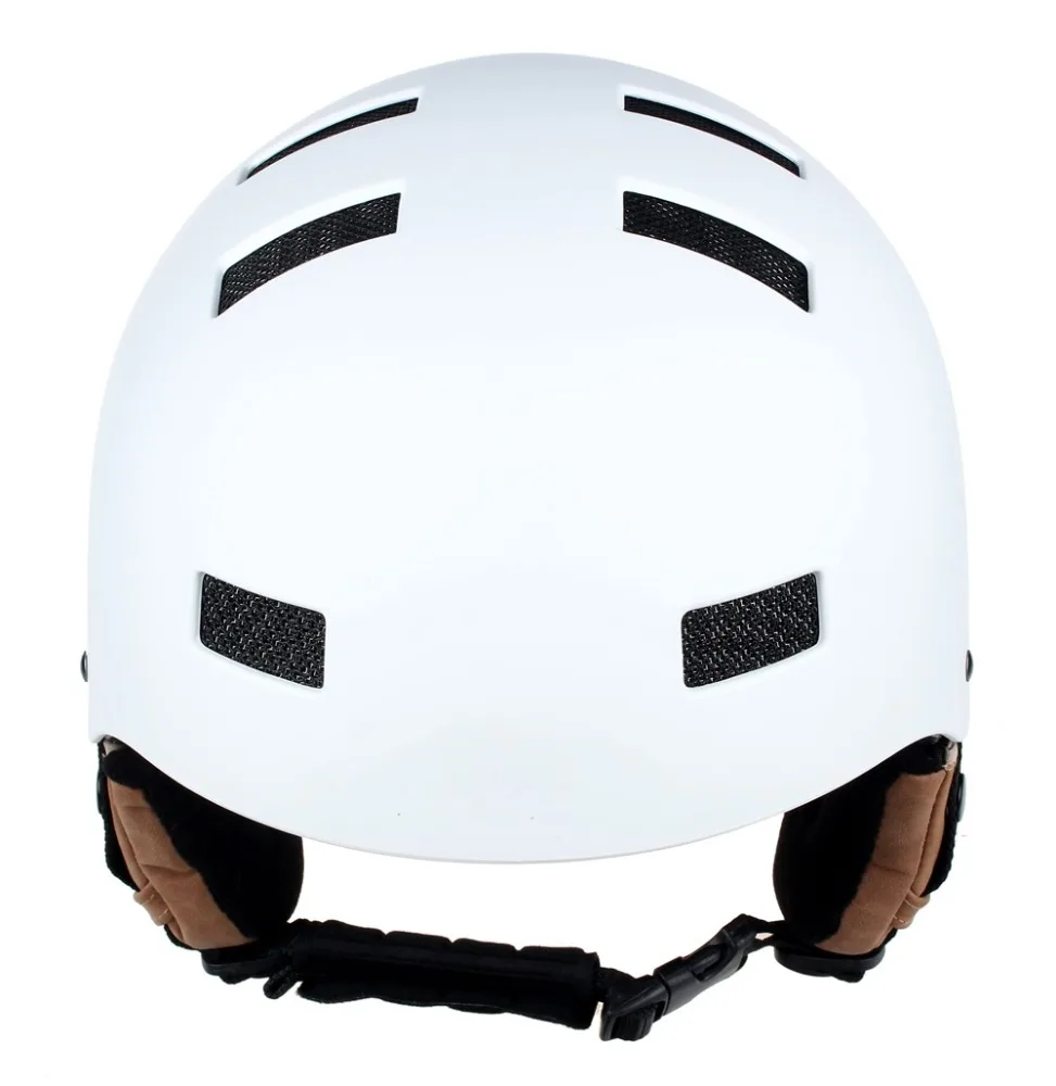 
CE ASTM Protective ABS Shell and EPS Liner ski snow helmet with leather earmuffs 