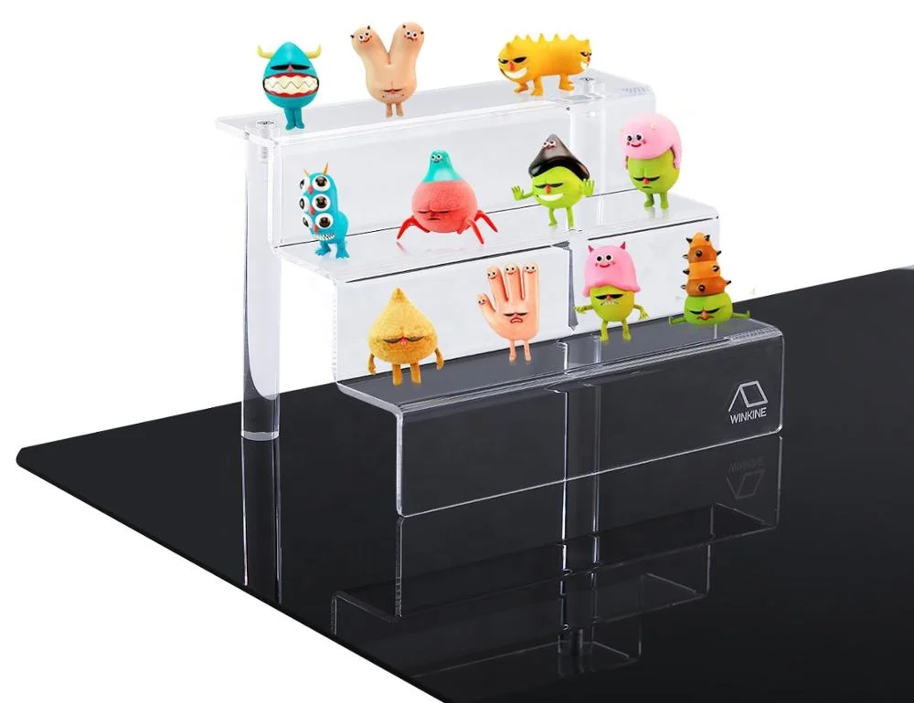 Acrylic Table Display Stand Transparent Acrylic Riser Display Shelf for Cupcake Toy and Cosmetics Custom Acrylic Display Rack
