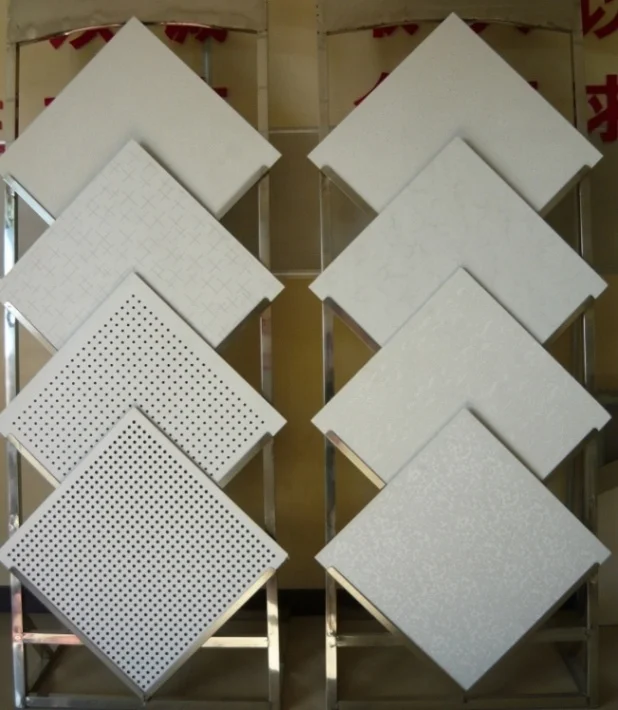 PVC Laminated 6mm Fiber Cement Board-Sound-Absorption Calcium Silicate Ceiling Panel