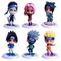 6pcs Original Cartoon Naruto Children Action Figure Toys Safety PVC Boys Girls Model Juguetes Kids Nice