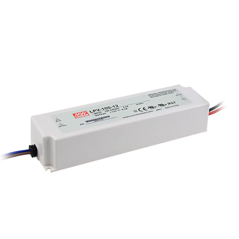 MeanWell LPV-100-12 100w 12v waterproof led driver IP67 led driver