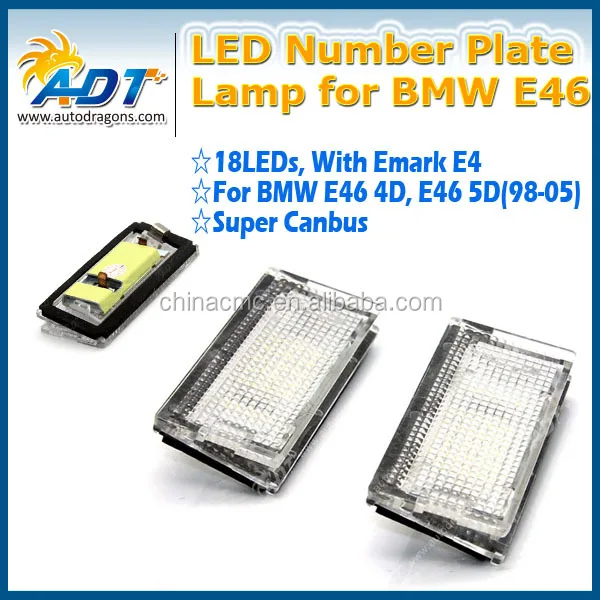Новый дизайн Emark E46 4D Led Фонарь Освещения Номерного Знака Лампа для BMW E46 4D 5D