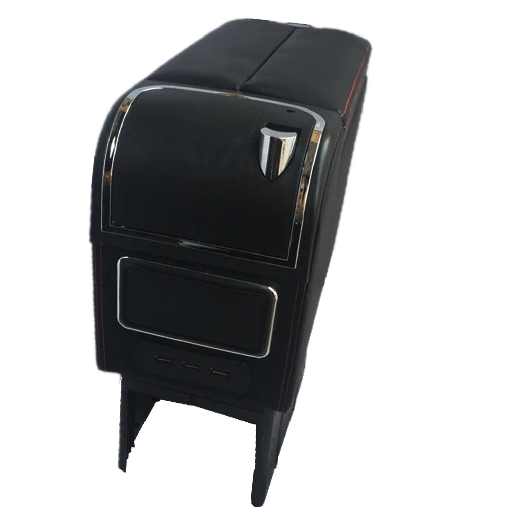 Hot Sale Multifunction Auto Accessories Center Organizer Storage Box With USB Interior Trim Car Universal Armrest Console Boxes