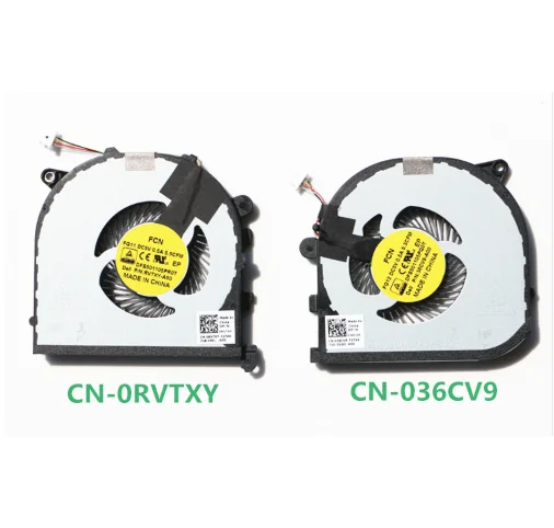 CN-0RVTXY CN-036CV9 Cpu and VGA Fan For XPS15 9550 Cpu Gpu Cooling Fan