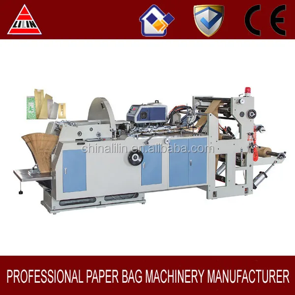 Paper bag machine forming paper bag in one process with paper roll