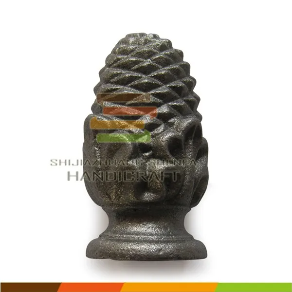 Pretty Elegant Black Metal Cast Iron Steel Ornament Stud Fence Gate Decor Caps Hot Sale American Design China Factory