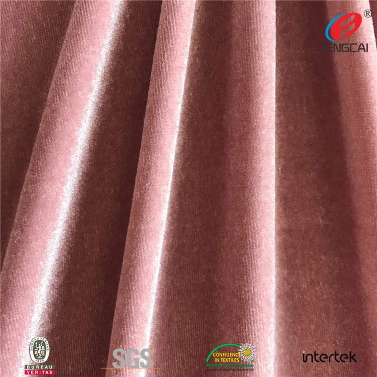 KS Velvet Micro 92% Polyester 8% Spandex Fabric Velour Fabric For Dress