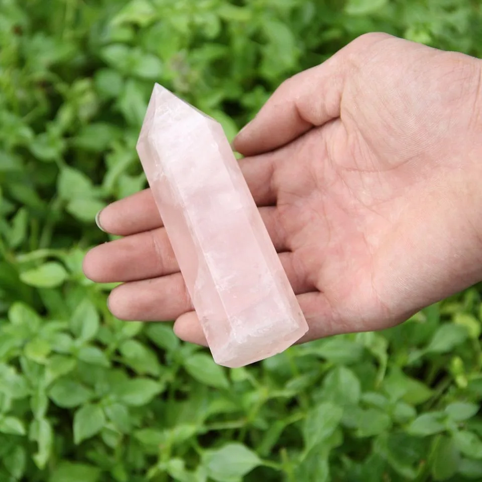 3 Natural Rose Quartz Crystal Wands Healing Crystal Obelisk Polished Points 6 Faceted Reiki Chakra Meditation Therapy Set Set 6 Set Roseset 3 Aliexpress