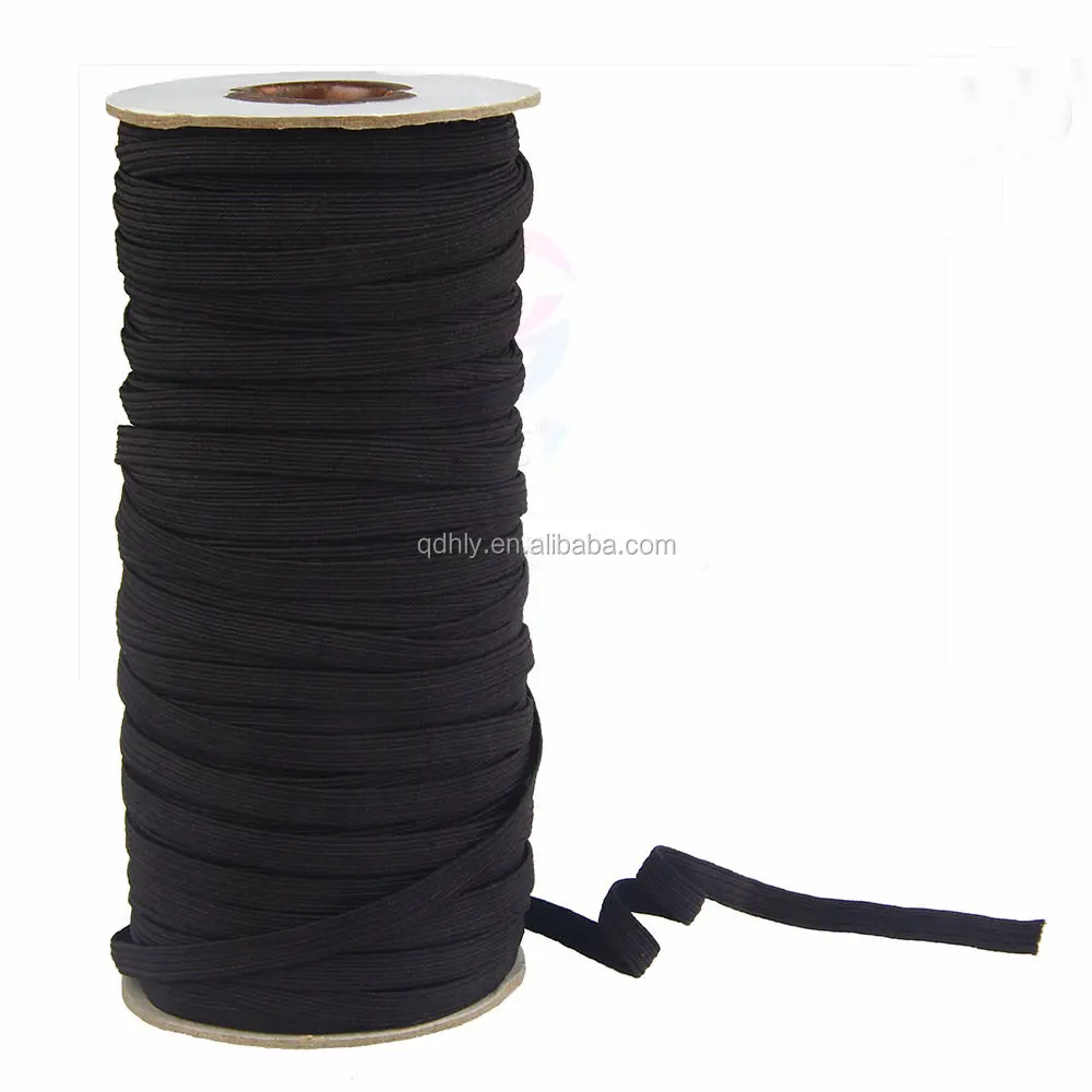 Factory Spot supply 6mm braided elastic stretch strap cord roll for sewing