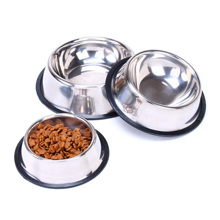 Dog Bowl Cat Food Bowl Pet Stainless Steel Pet Bowls & Feeders Cups & Pails Eco-friendly Non-automatic Rounded Stocked