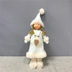Лидер продаж, украшение для стола, вязаная шерстяная пряжа, рождественские подарки для девочек, плюшевая кукла с подтяжками, юбка для домашнего декора