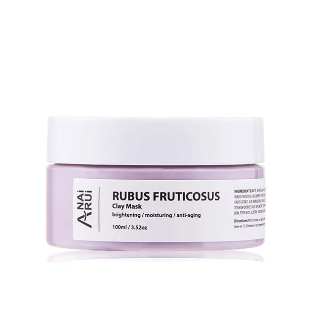 Purple Color Brightening Moisturiziing Anti Aging Blackberry Fruit And Vegetable Clay Facial Face Mask