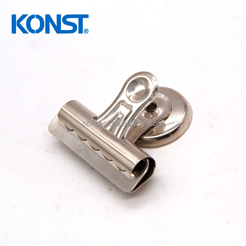 Customized silver magnetic clip raised grain steel clip binder clip
