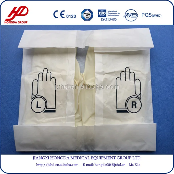 
 100% натуральные латексные хирургические перчатки  