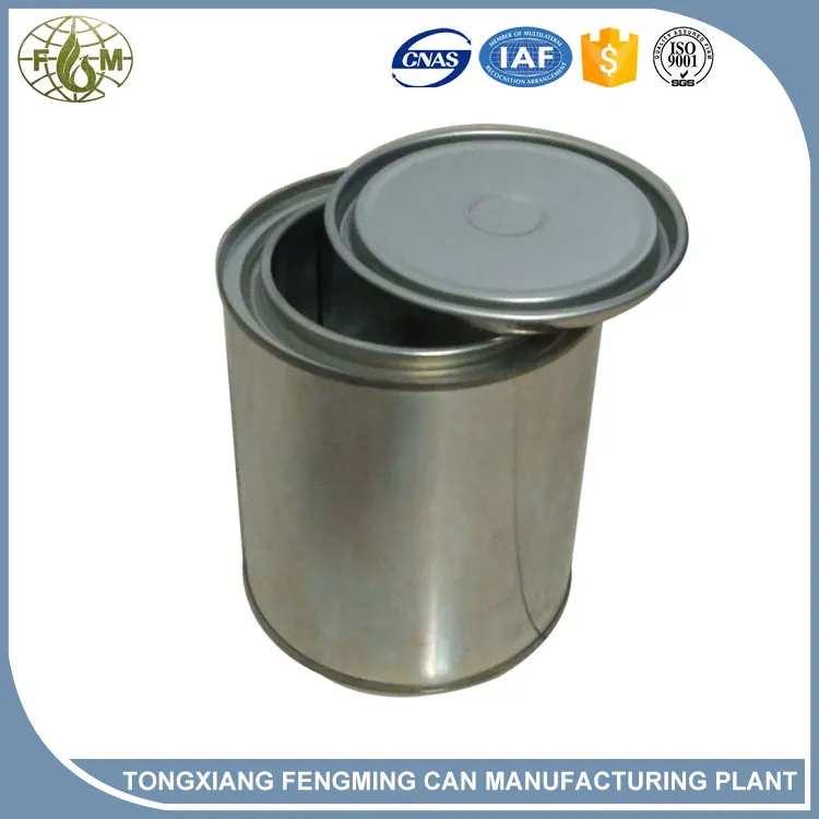 1 liter round paint can with lever lid,1 quart metal tin can,iron tins for ink