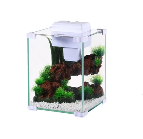 Cube Aquarium Crystal Glass Mini Aquarium Fish Tank