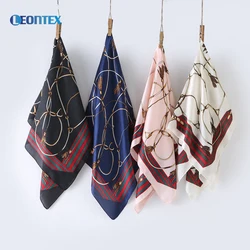 Низкая цена, полиэстер, шелк, индивидуальный принт, квадратный женский шарф