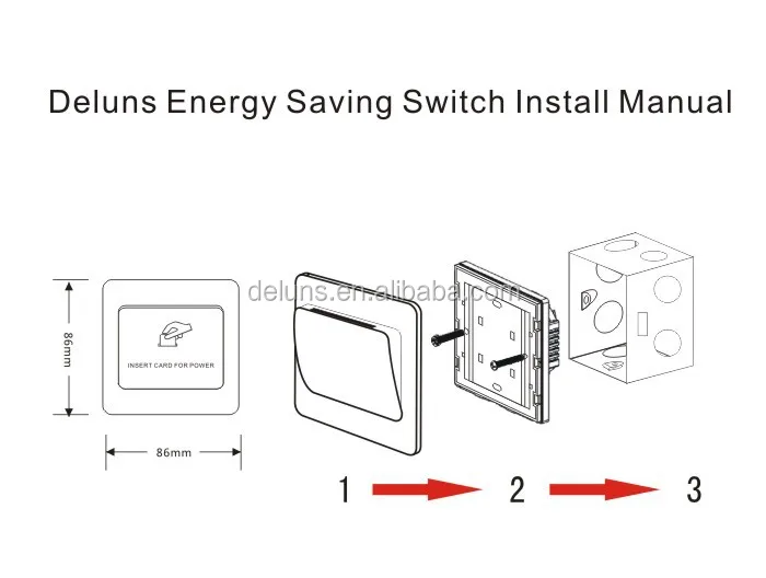 ESS-O2 RF hotel card key switch key cards for power hotel key holder