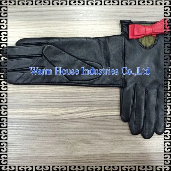 2016 Мода Оптовая женщин Превосходит Chrome Кожаные Перчатки с Шипами