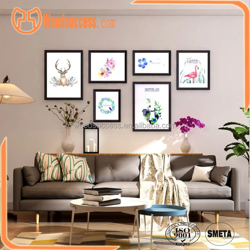 Rectangle wall hanging photo pictures frame for living room