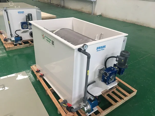 Waste water treatment fish farm rotary drum filter for koi pond