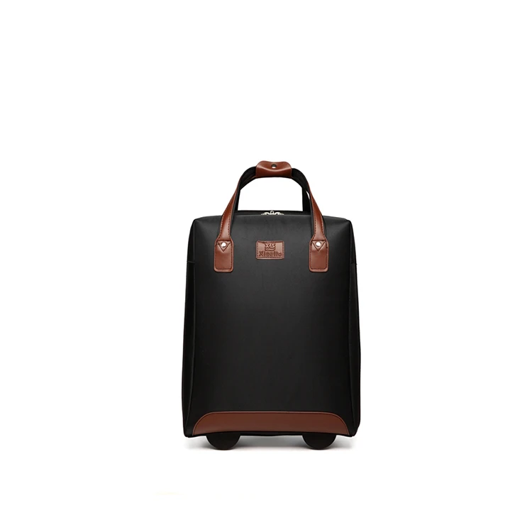 
Nylon and PU leather fabric spinner traveling outdoor suitcases luggage set for sale 