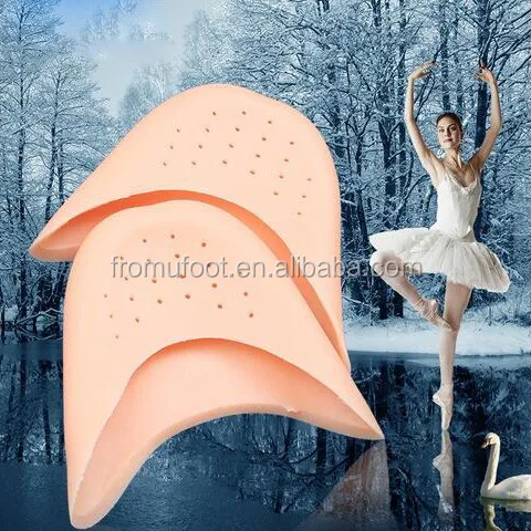ZRWC11B Toe Sleeve Metatarsal Pads, Silicone Gel Ballet Pointe Dance Athlete Shoe Pads