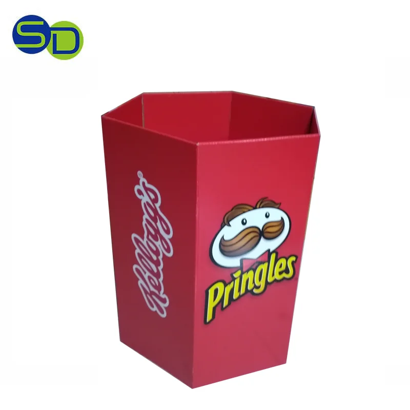 Custom Design Cardboard Dump Bin Supermarket Recycle Dump Bin Potato Chips Retail Dump Bins