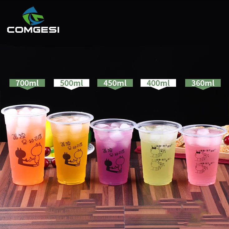 
disposable plastic pp ps pet PLA cup with dome flat lid cover 6 7 8 9 10 12 16 20 oz supplier wholesales logo color size custom 
